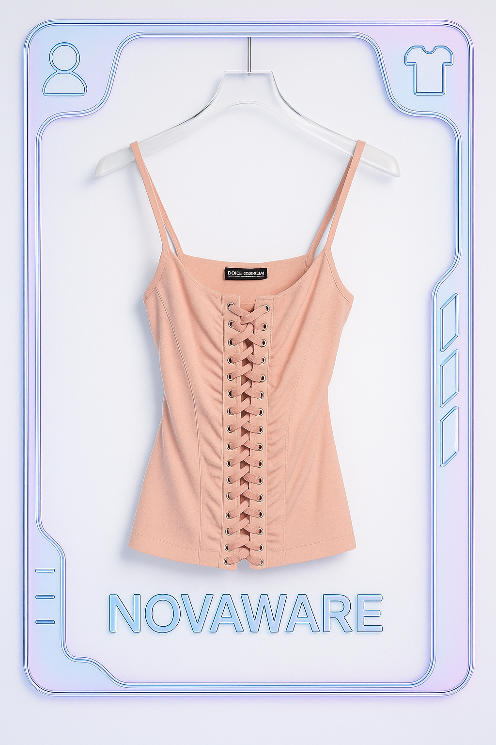 Dolce & Gabbana Lace-Up Corset-Front Jersey Top