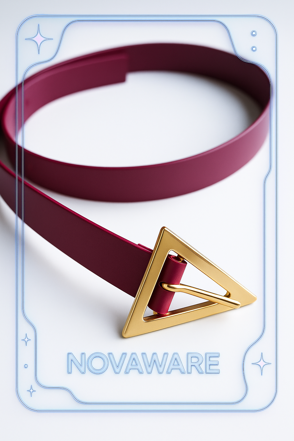 Bottega Veneta Pink Triangle Buckle Belt