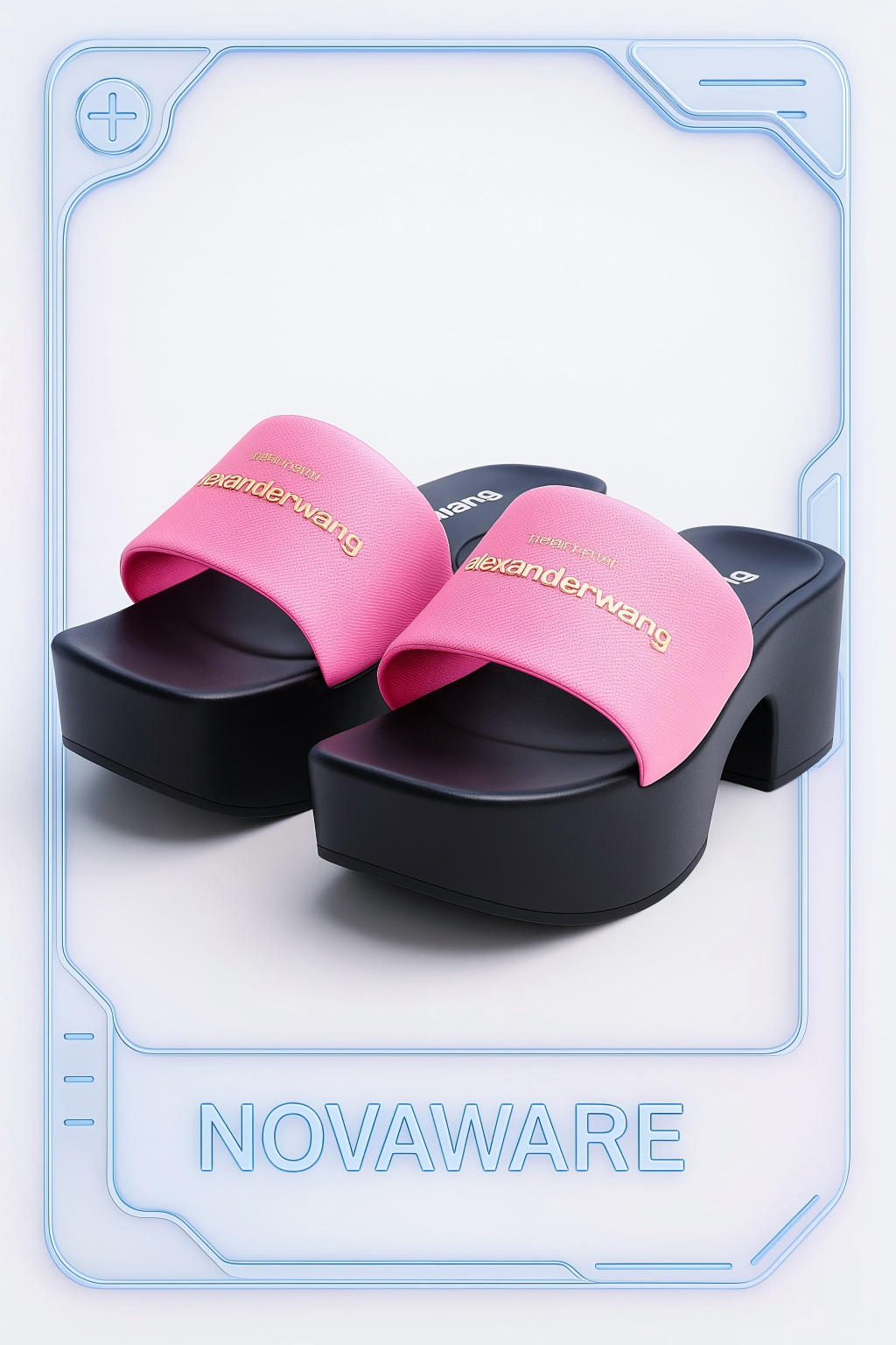 Alexander Wang Pink Platform Slides