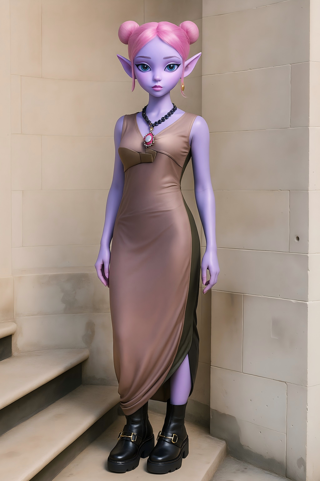YAONOVA Iridescent Silk Jersey Cutout Panelled Jumpsuit
