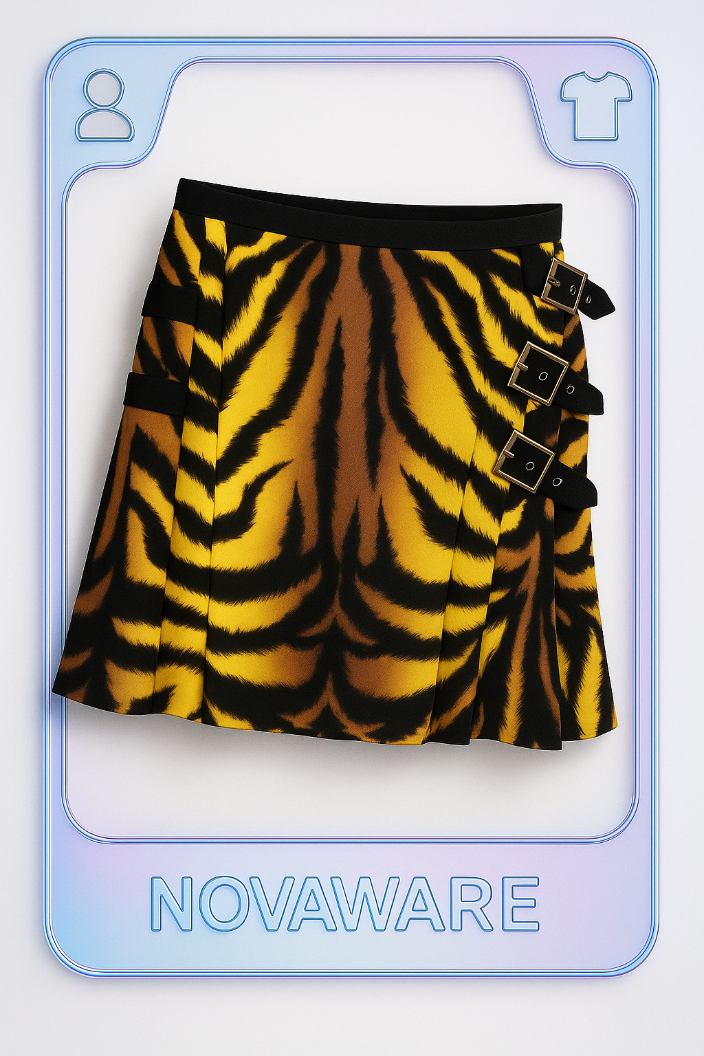Versace Fall/Winter 2004 Runway Tiger-Print Mini Skirt
