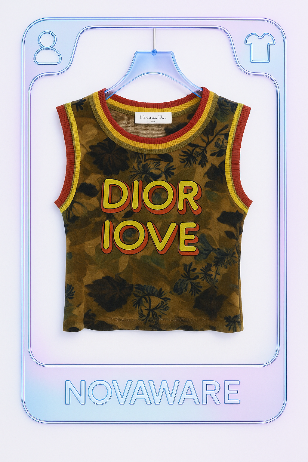 Christian Dior by John Galliano 2003 Rasta “Dior Love” Tank