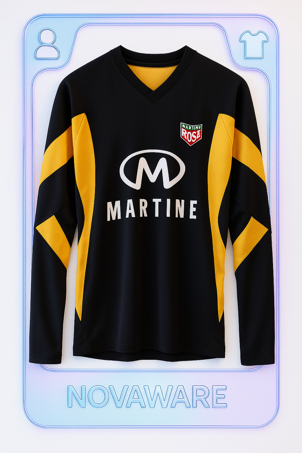 Martine Rose Black & Yellow Jersey Shirt