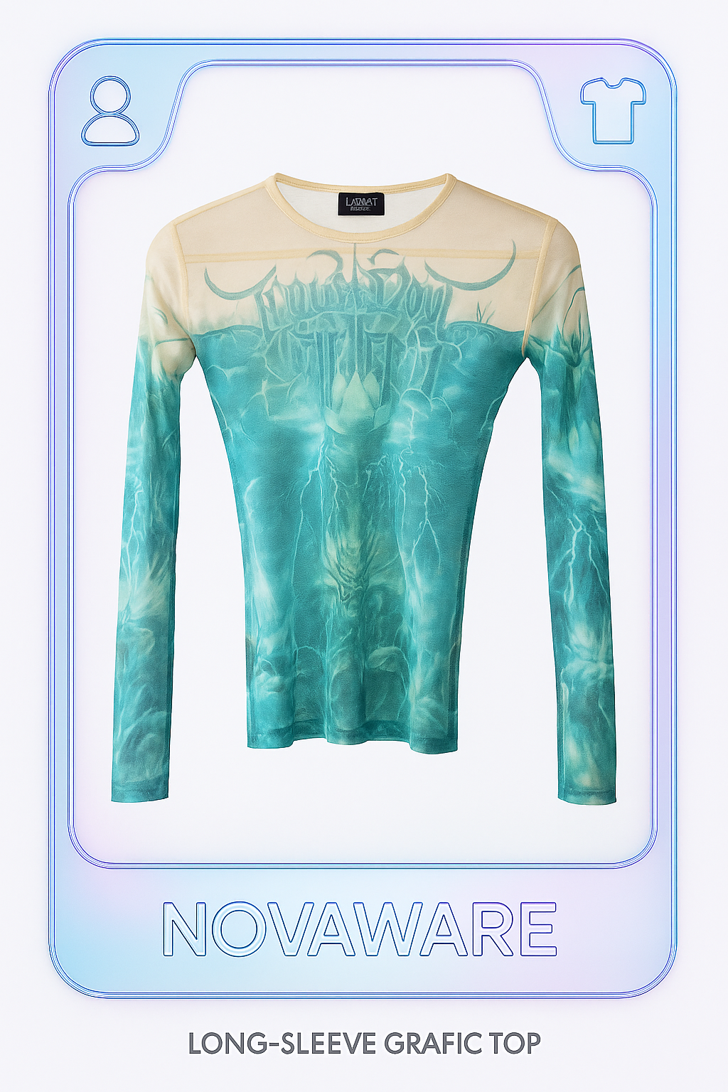 Jean Paul Gaultier Rare Green Satanic Mesh Top