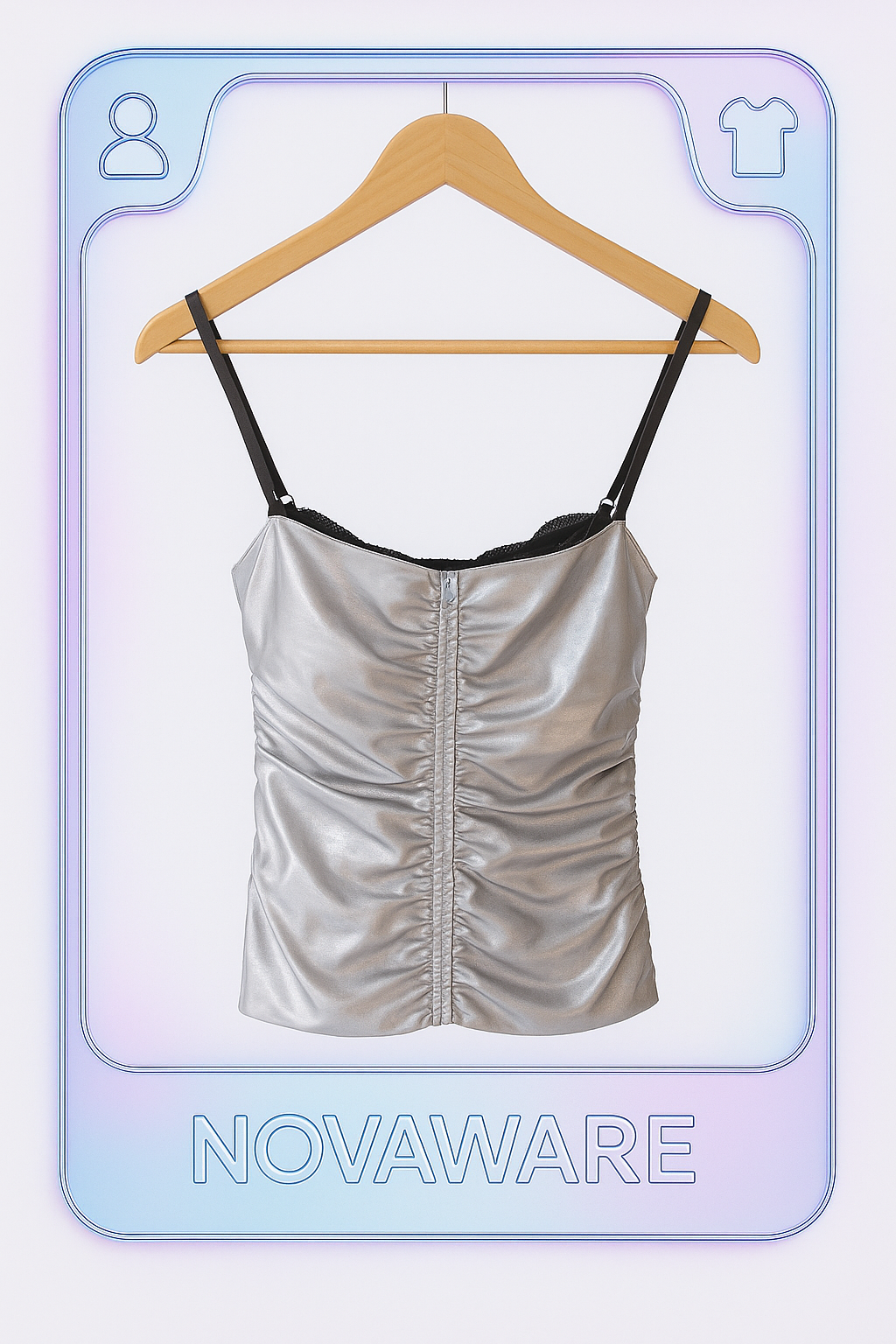 Dolce & Gabbana S/S 2003 Silver Ruched Lame Corset