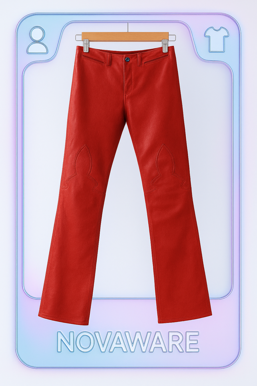 Chrome Hearts Ultra-Rare Red Full Leather Pants