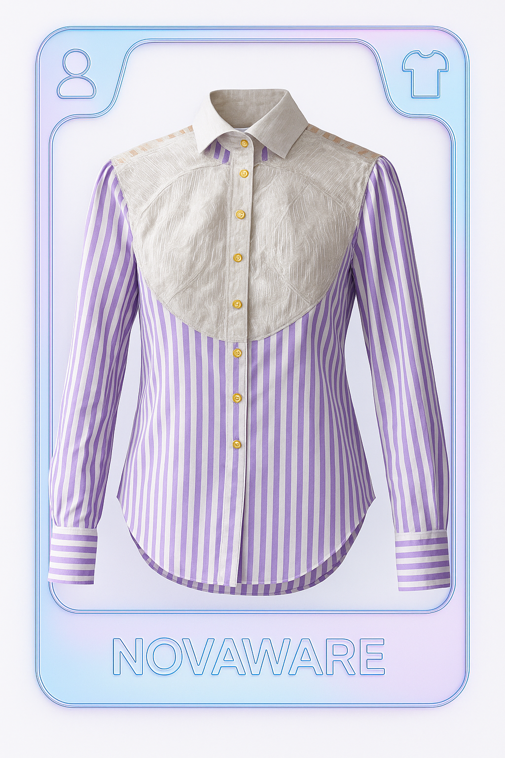 Vivienne Westwood Vintage Metallic Bib Striped Shirt