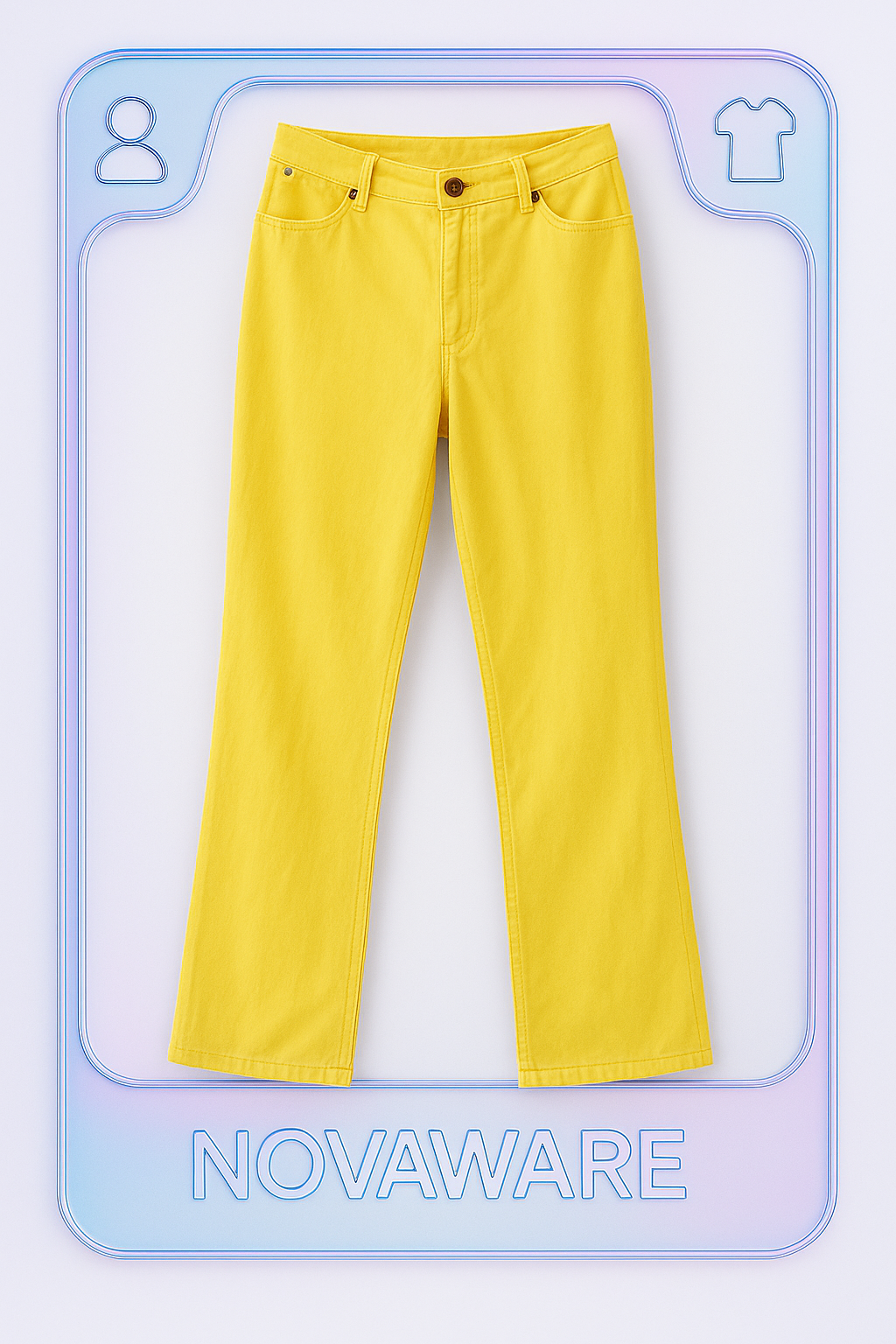 Moschino Jeans Yellow Peace Denim Pants