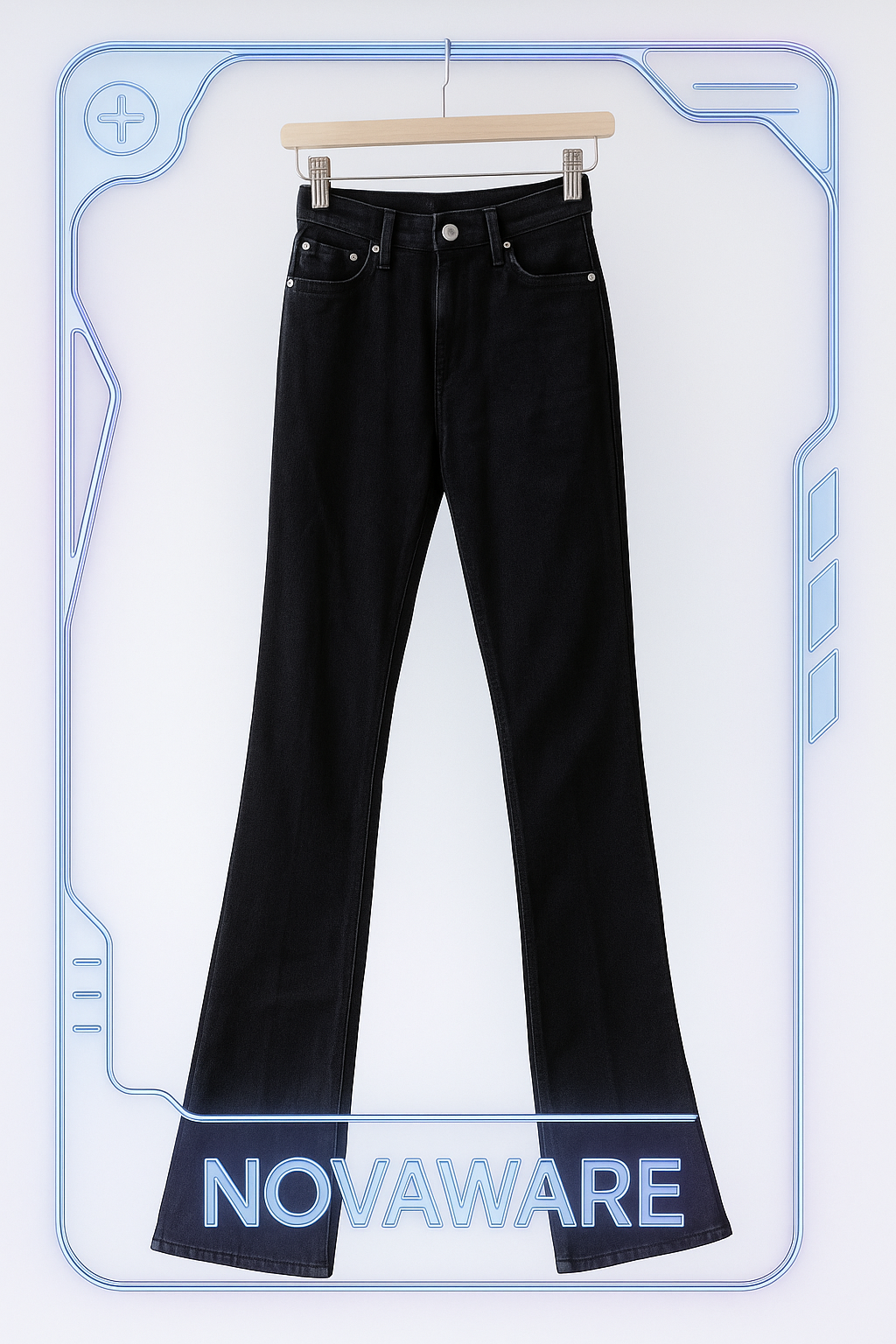 Helmut Lang Flared Stretch Denim Jeans