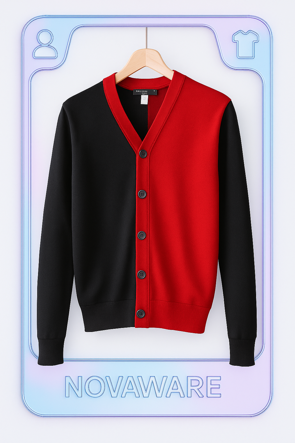 Comme des Garçons SHIRT Two-Tone Knit Cardigan