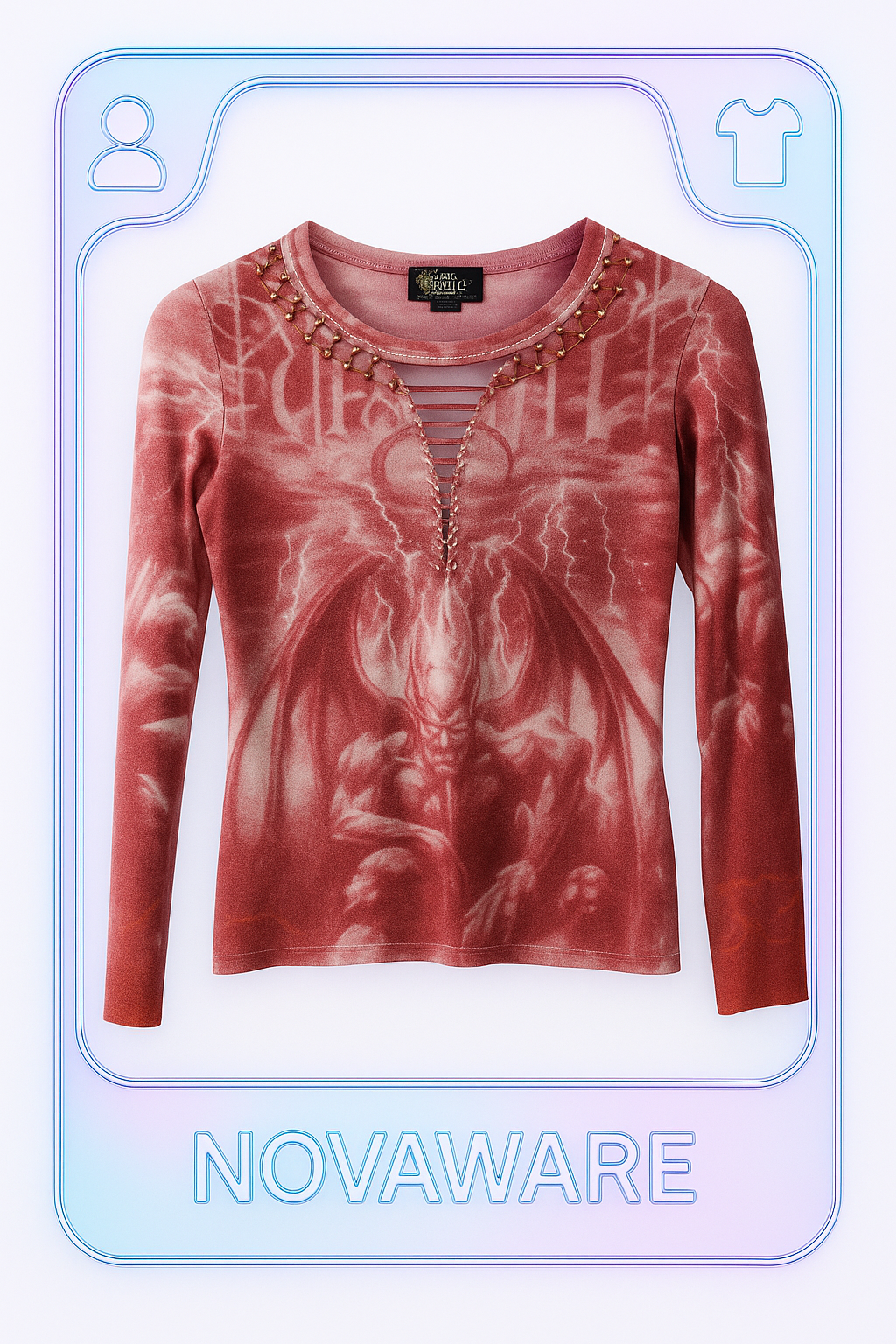 Jean Paul Gaultier Satanic Inferno Mesh Top