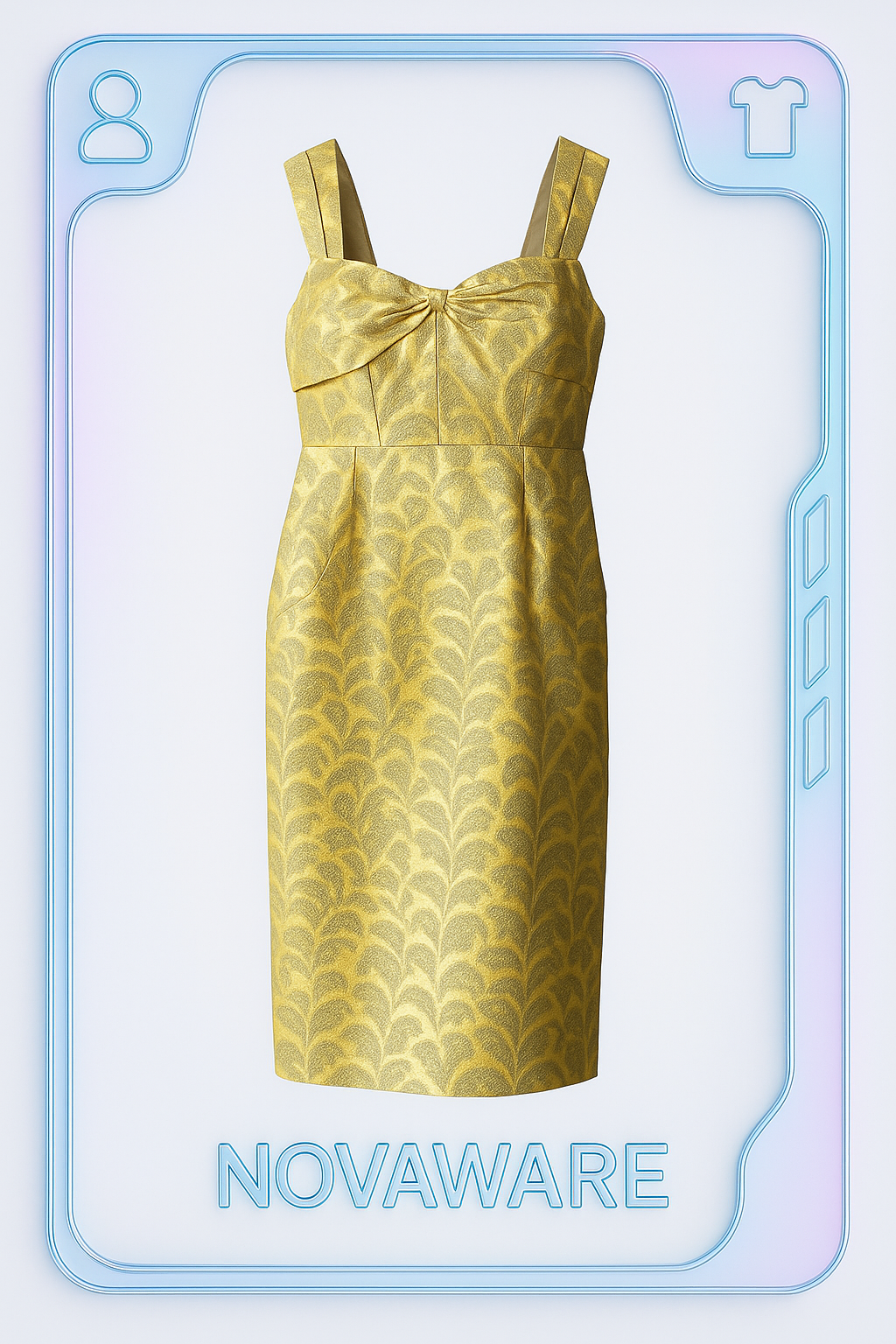Prada Gold Brocade Sculptural Dress