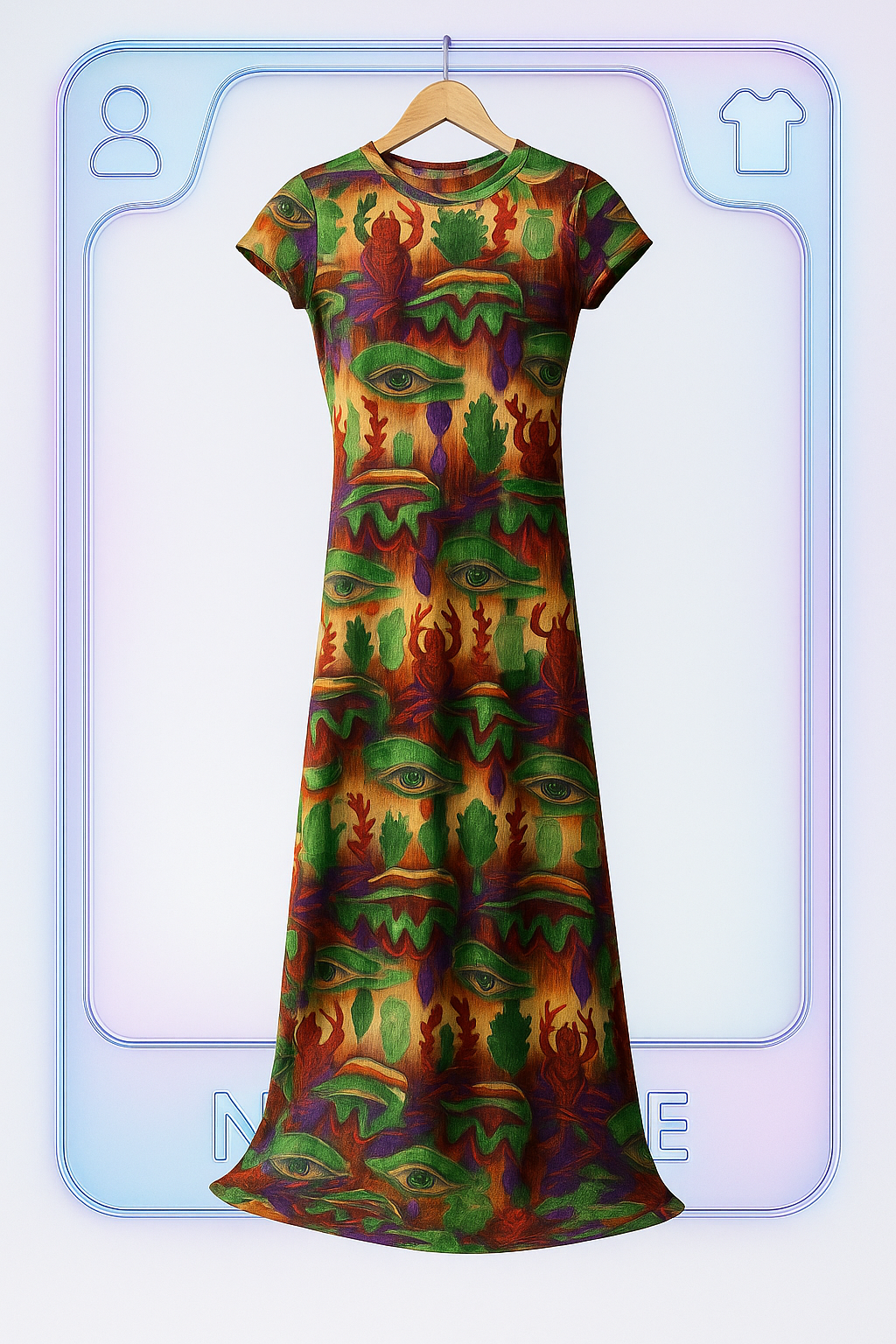 Jean Paul Gaultier Gothic-Eye Print Dress