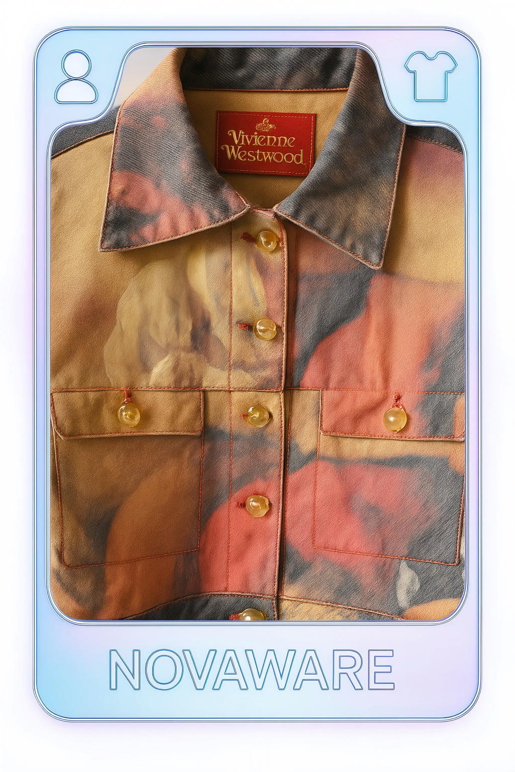 Vivienne Westwood Renaissance Print Cropped Denim Jacket (Baroque Eroticism in Subversive Tailoring)