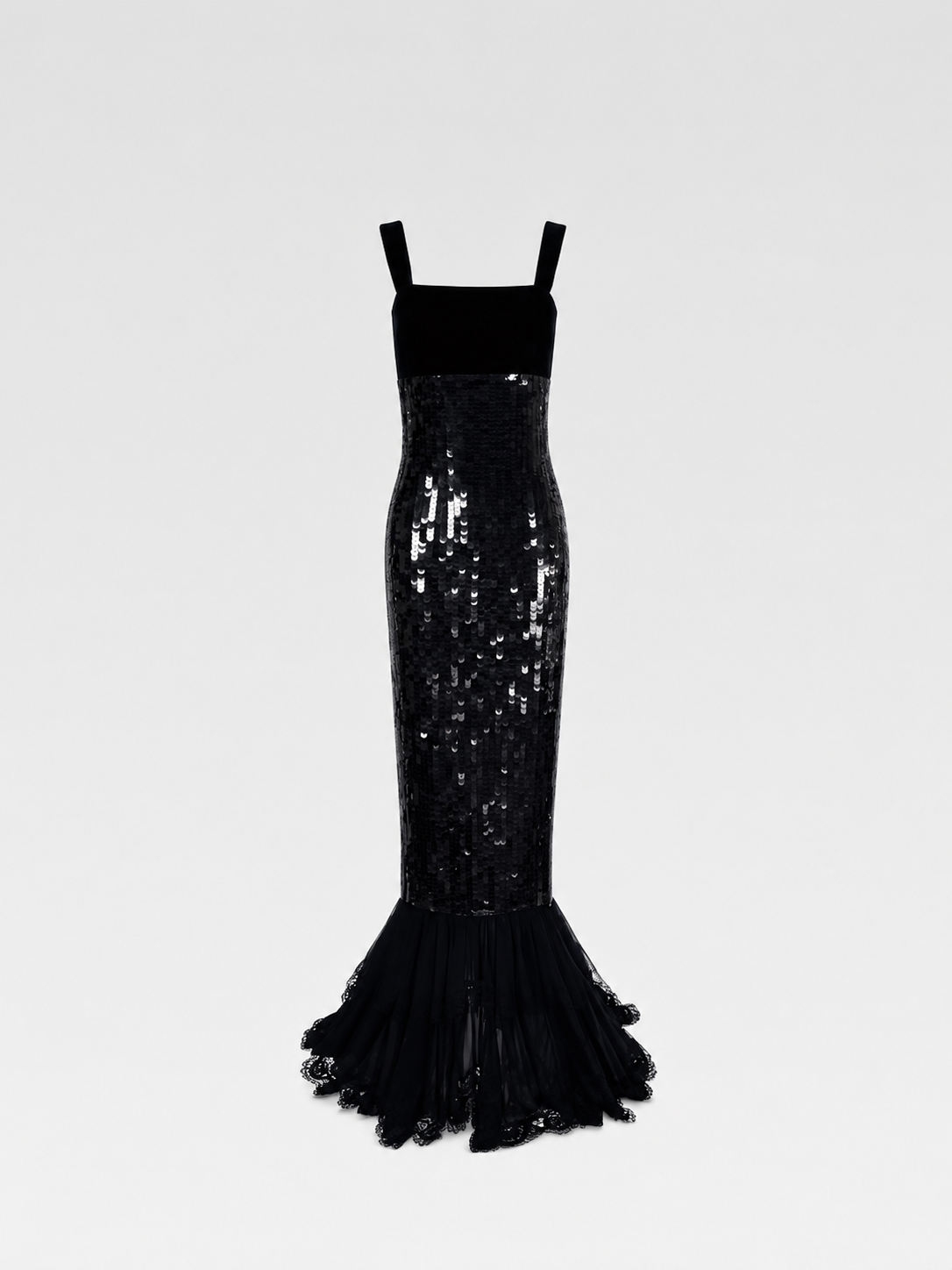 Tom Ford S/S 2001 Black Sequin Mermaid Evening Gown – One-of-One Couture-Level Piece