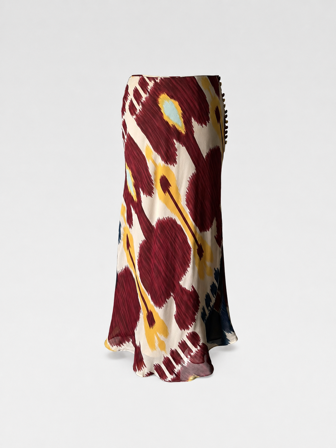 Christian Dior by John Galliano FW2001 Silk Abstract Print Button Skirt – Runway Archive Piece