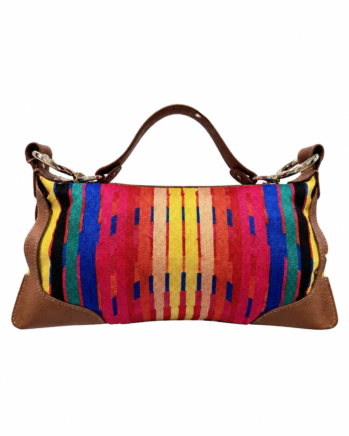 Fendi Vintage Rainbow Beaded Embroidered Shoulder Bag – Rare 1998–2002 Archive