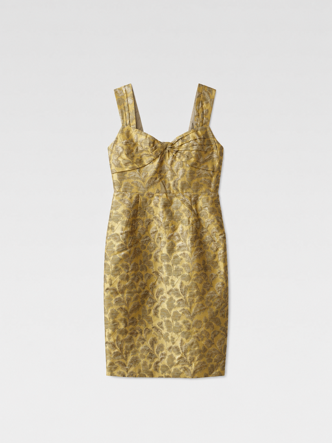 Prada Gold Brocade Sculptural Dress