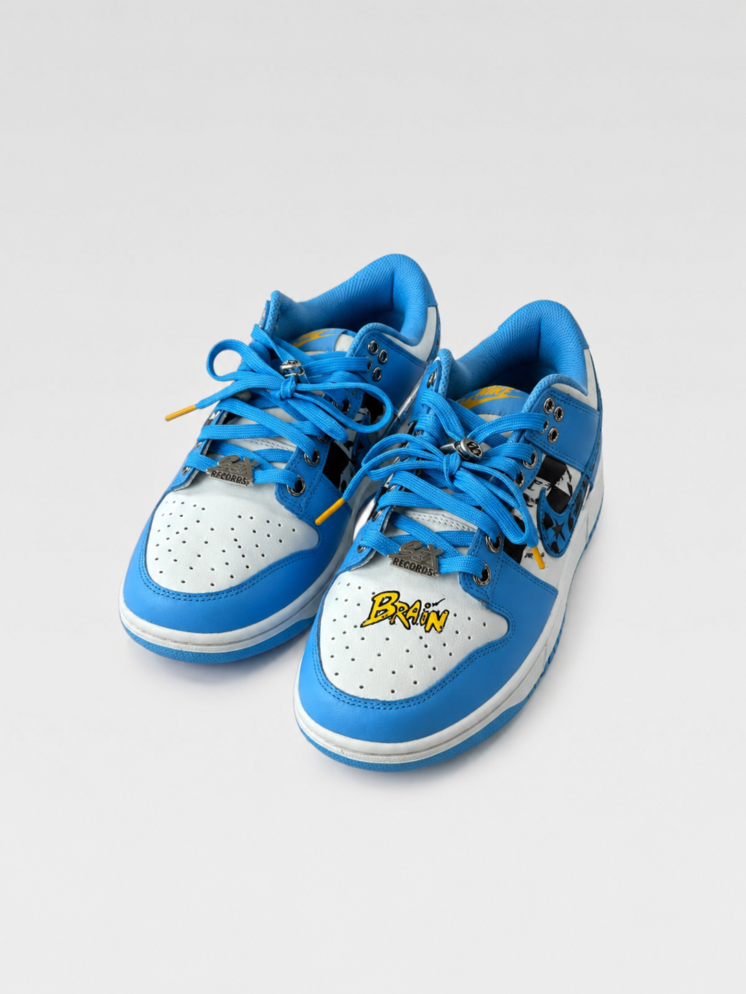 Nike Dunk Low x Chrome Hearts x Matty Boy “SEX RECORDS” Exhibition Exclusive Blue Graffiti Sneakers – Ultra Rare Custom Archive Piece