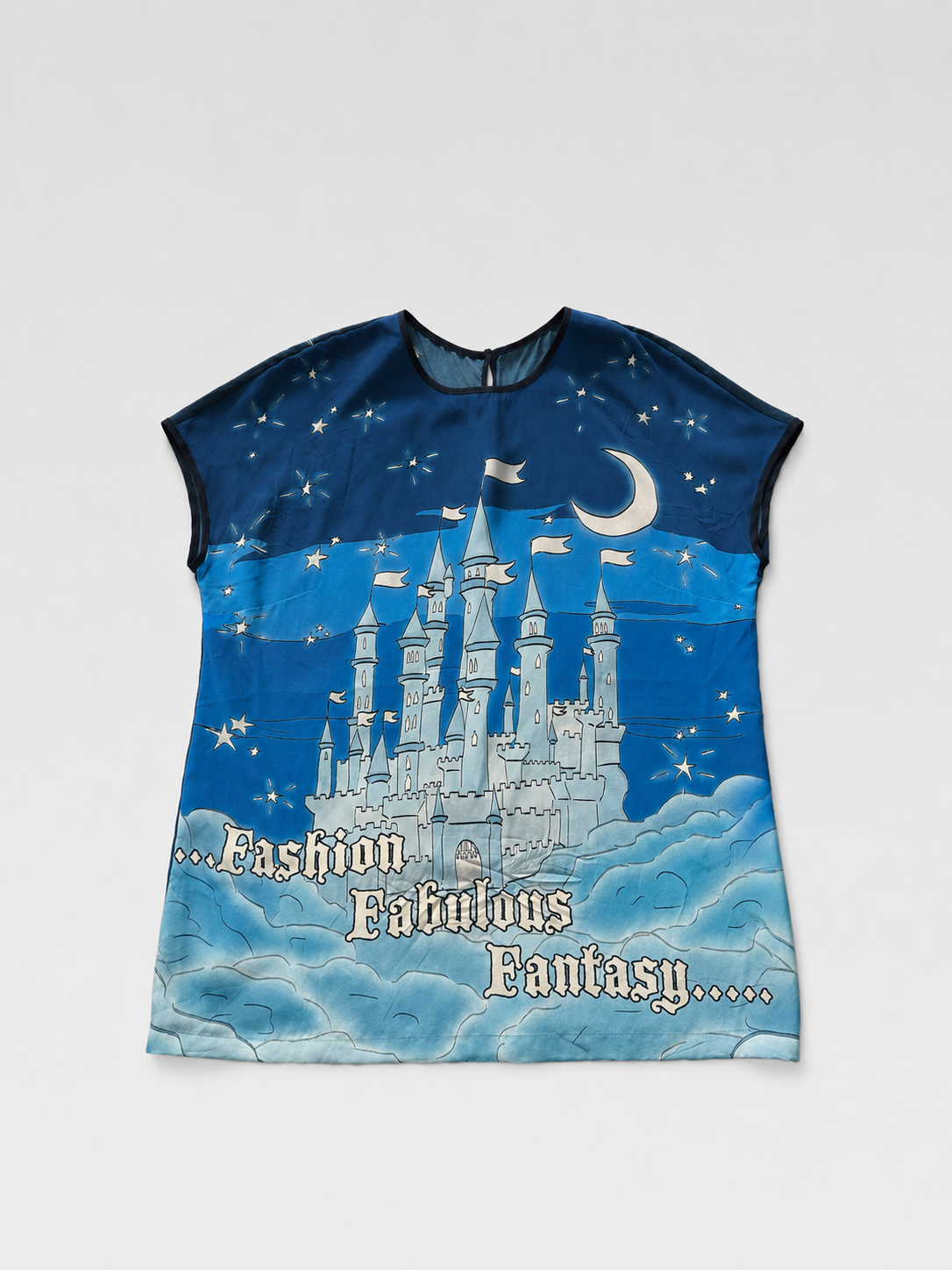 Dolce & Gabbana Fantasy Castle Silk Print Blouse