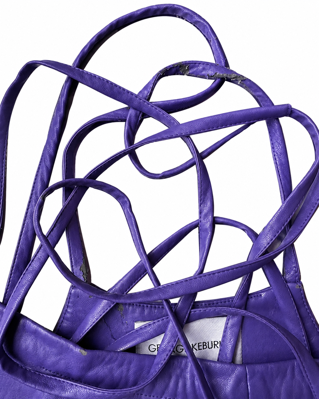 George Keburia Purple Adjustable-Strap Top & 1200AM Wide-Leg Trousers Set