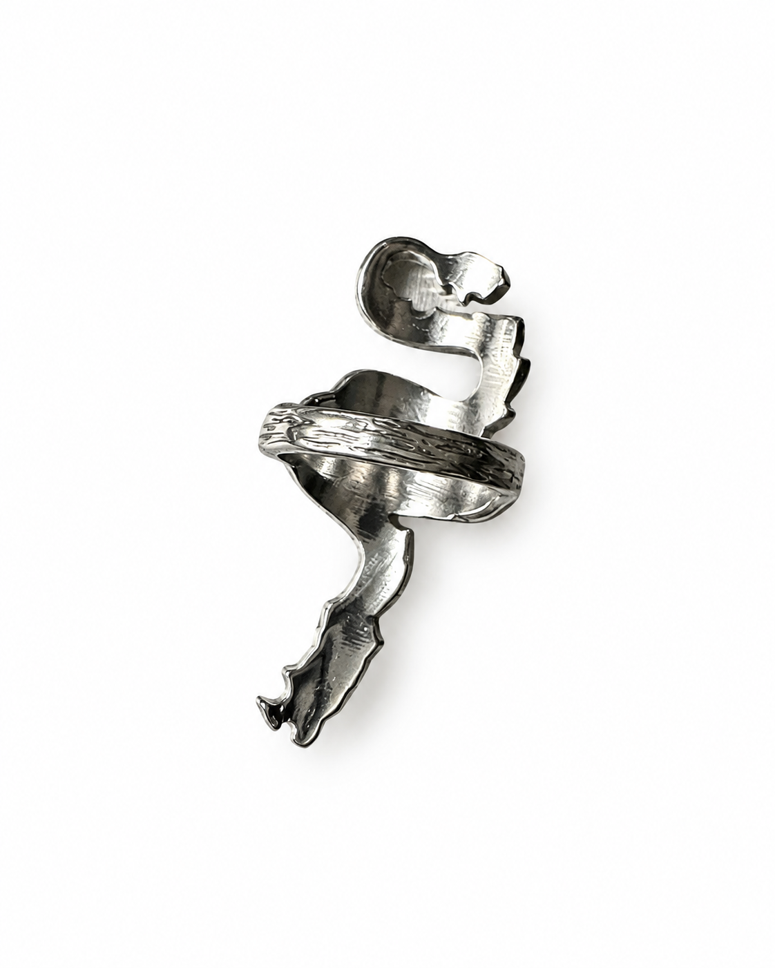 Creative Cake & Dragon Ring Set – 3-Piece Silver-Tone Statement Rings