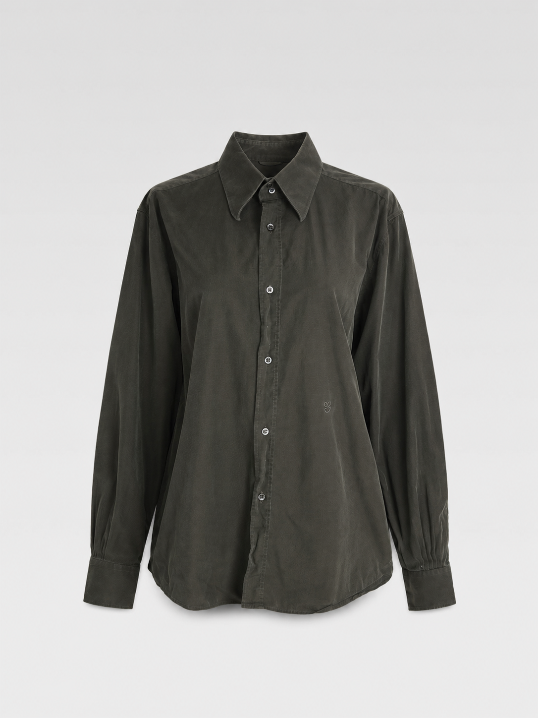 Gucci by Tom Ford Iridescent Brown Cotton Shirt