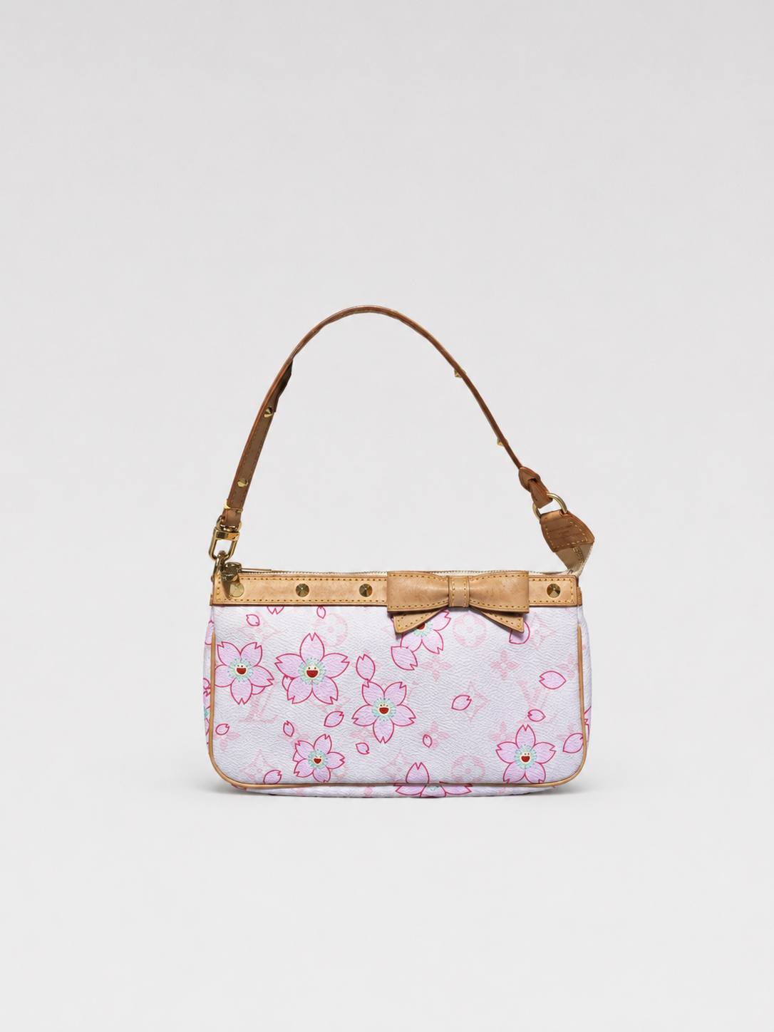 Louis Vuitton × Takashi Murakami Cherry Blossom Pochette Accessoires Monogram Canvas Shoulder Bag – Limited Edition Archive Piece