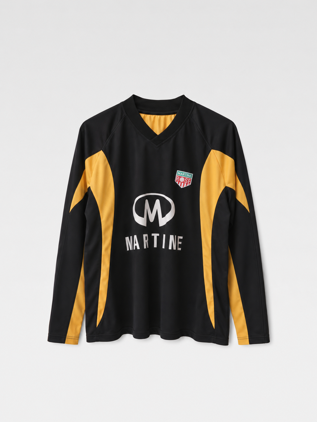 Martine Rose Black & Yellow Jersey Shirt