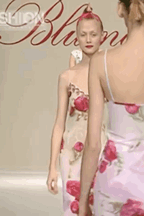 Blumarine F/W 1997 Rose-Print Layered Hooded Slip Dress
