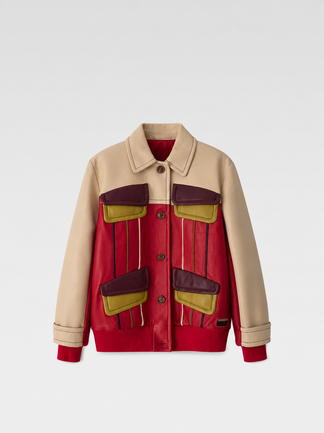 Prada S/S 2024 Runway Multi-Pocket Lambskin Leather Jacket — Size 44 (New with Tags)