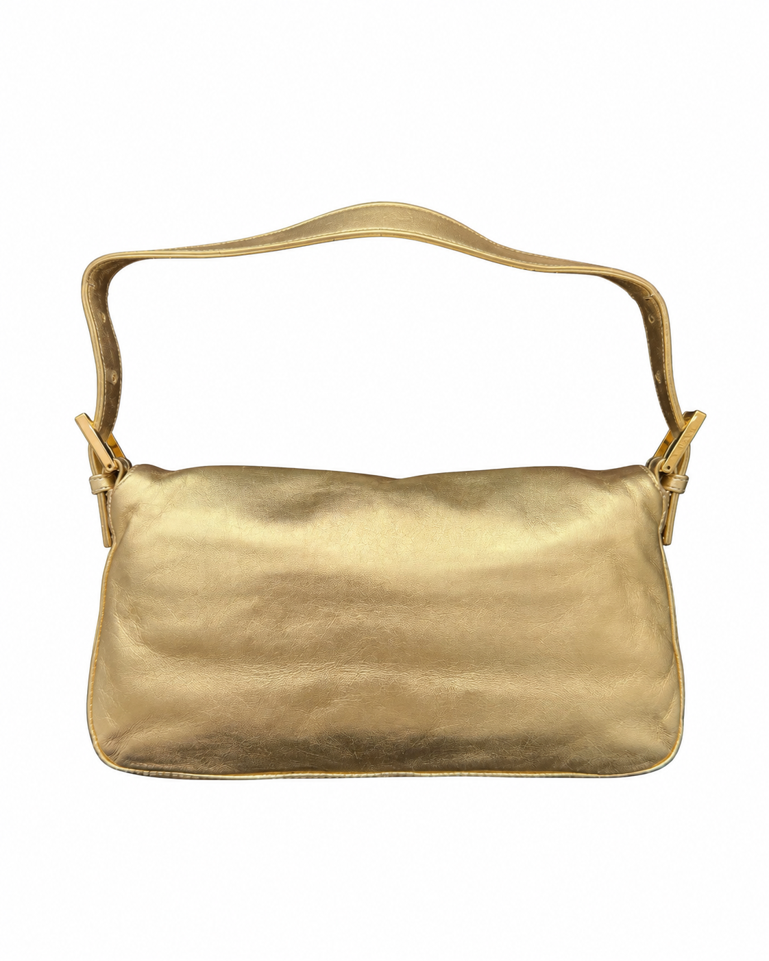 Fendi Gold Leather Baguette Shoulder Bag – Carrie Bradshaw’s Sex and the City Iconic Style
