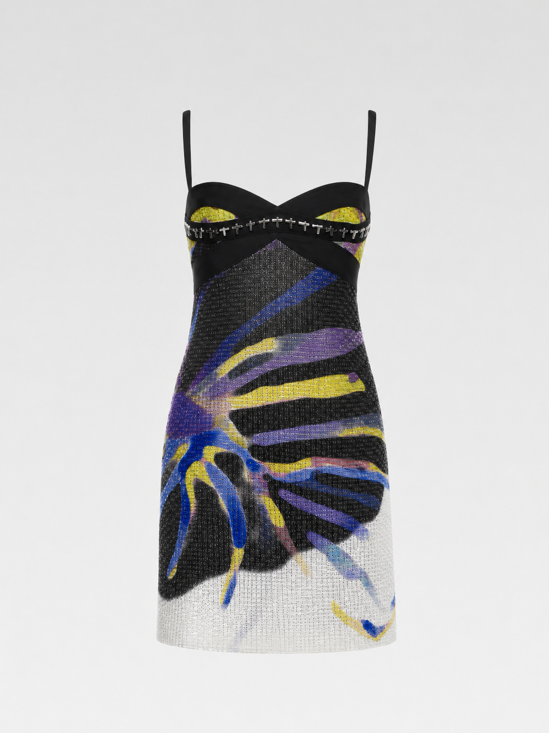 Versace Mainline Abstract Print Bustier Dress