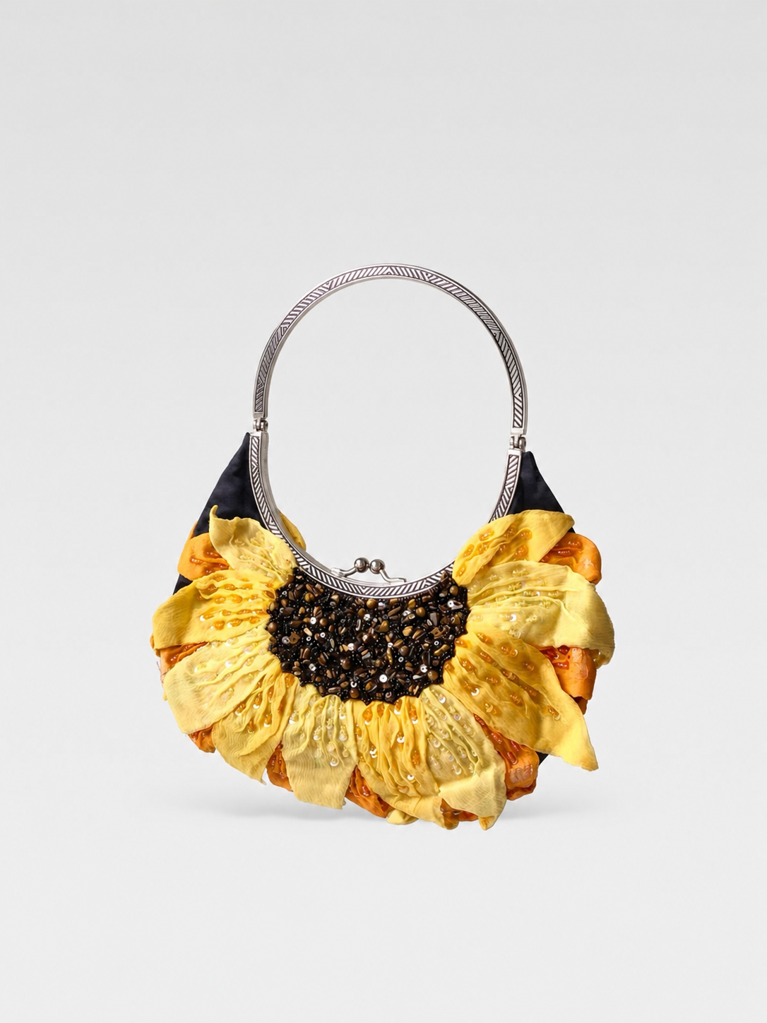 Valentino Runway Floral Beaded Evening Bag – Couture Archive Embellished Metal Frame Handbag