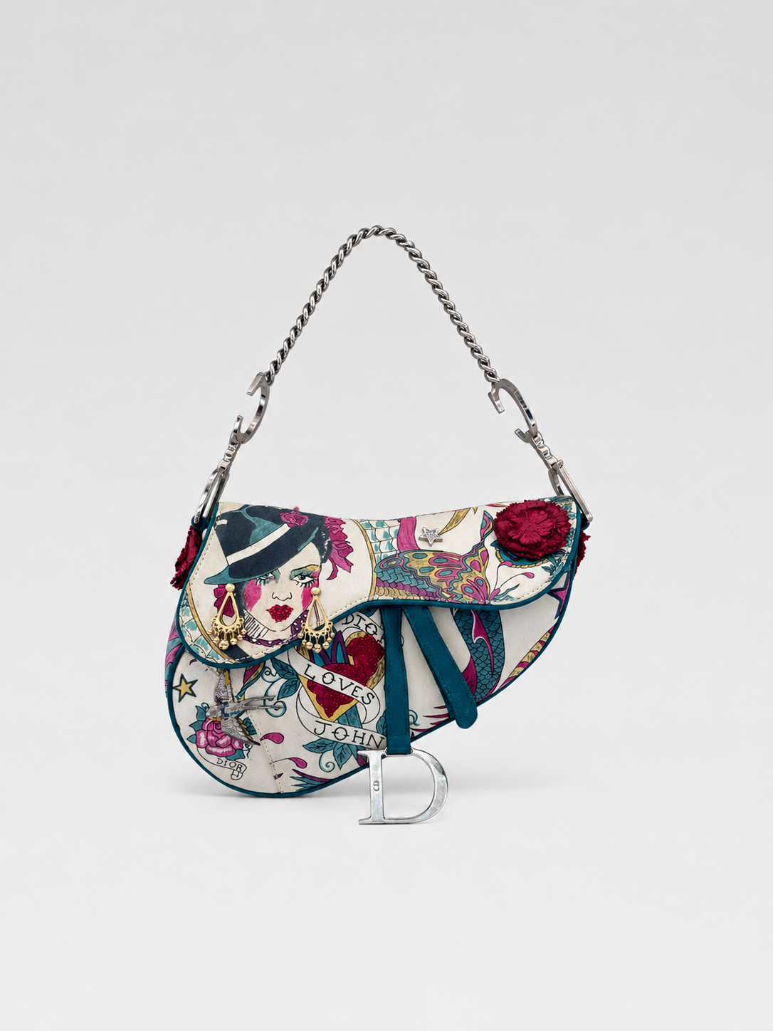 Christian Dior by John Galliano 2004 “Spanish Lady” Print Saddle Bag — Runway Collection