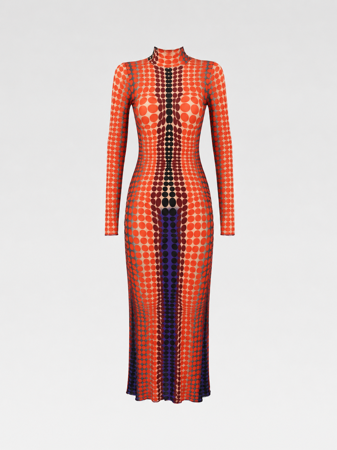 Jean Paul Gaultier S/S 1996 “Cyberdots” Optical Mesh Gown