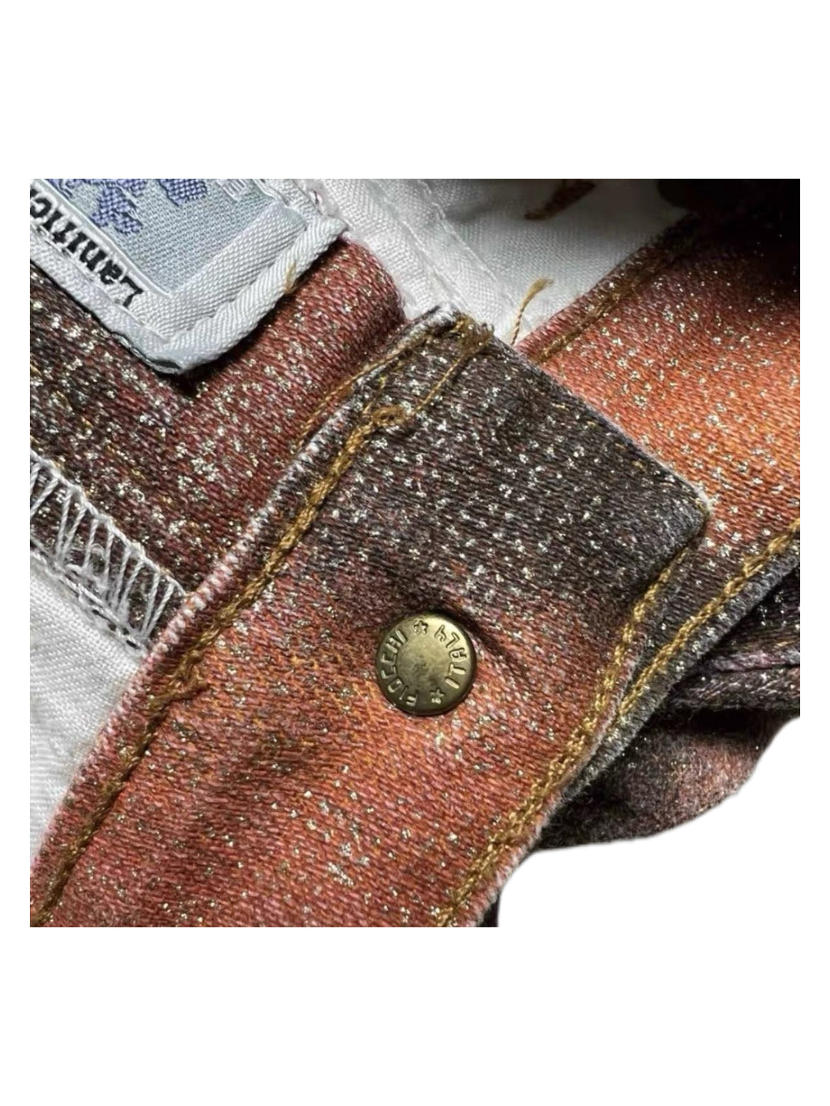 Roberto Cavalli 2001 Runway Tiger Print Low-Rise Glitter Denim Jeans – Y2K Archive Rare Piece (Made in Italy)