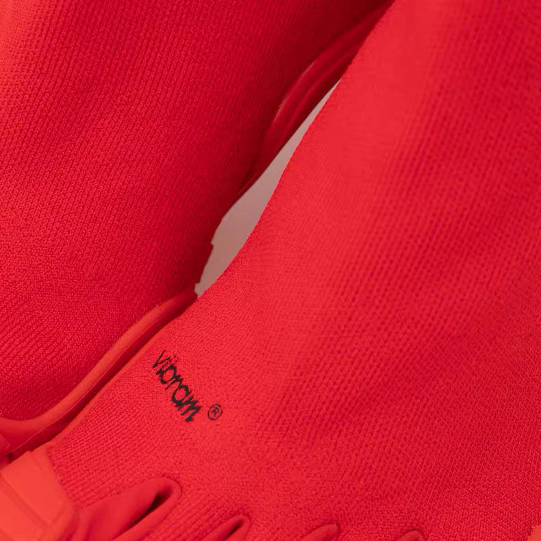 Balenciaga Vibram Toe Heeled Sock Boots in Red