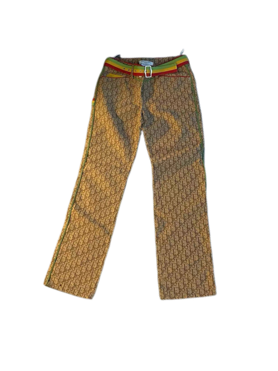 Christian Dior by John Galliano Rasta Monogram Pants – 2004 Runway Jamaica Collection