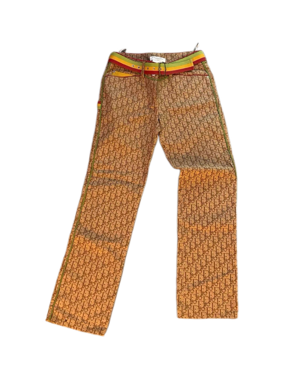 Christian Dior by John Galliano Rasta Monogram Pants – 2004 Runway Jamaica Collection