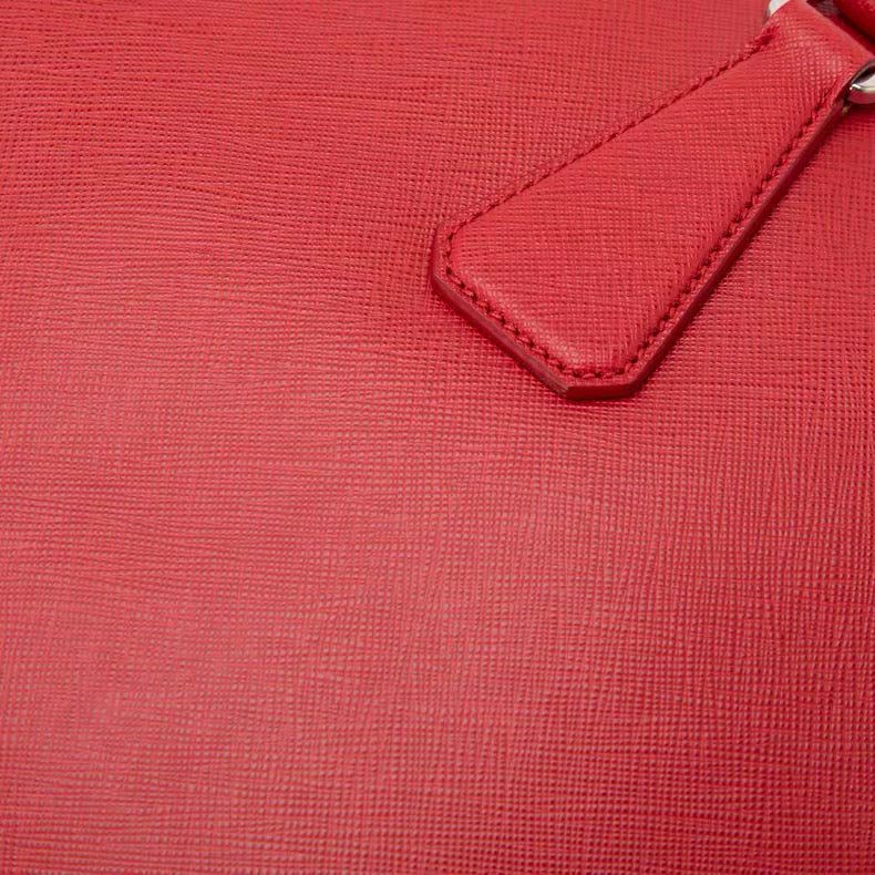 Prada Saffiano Leather Tote Bag – Blue / Red