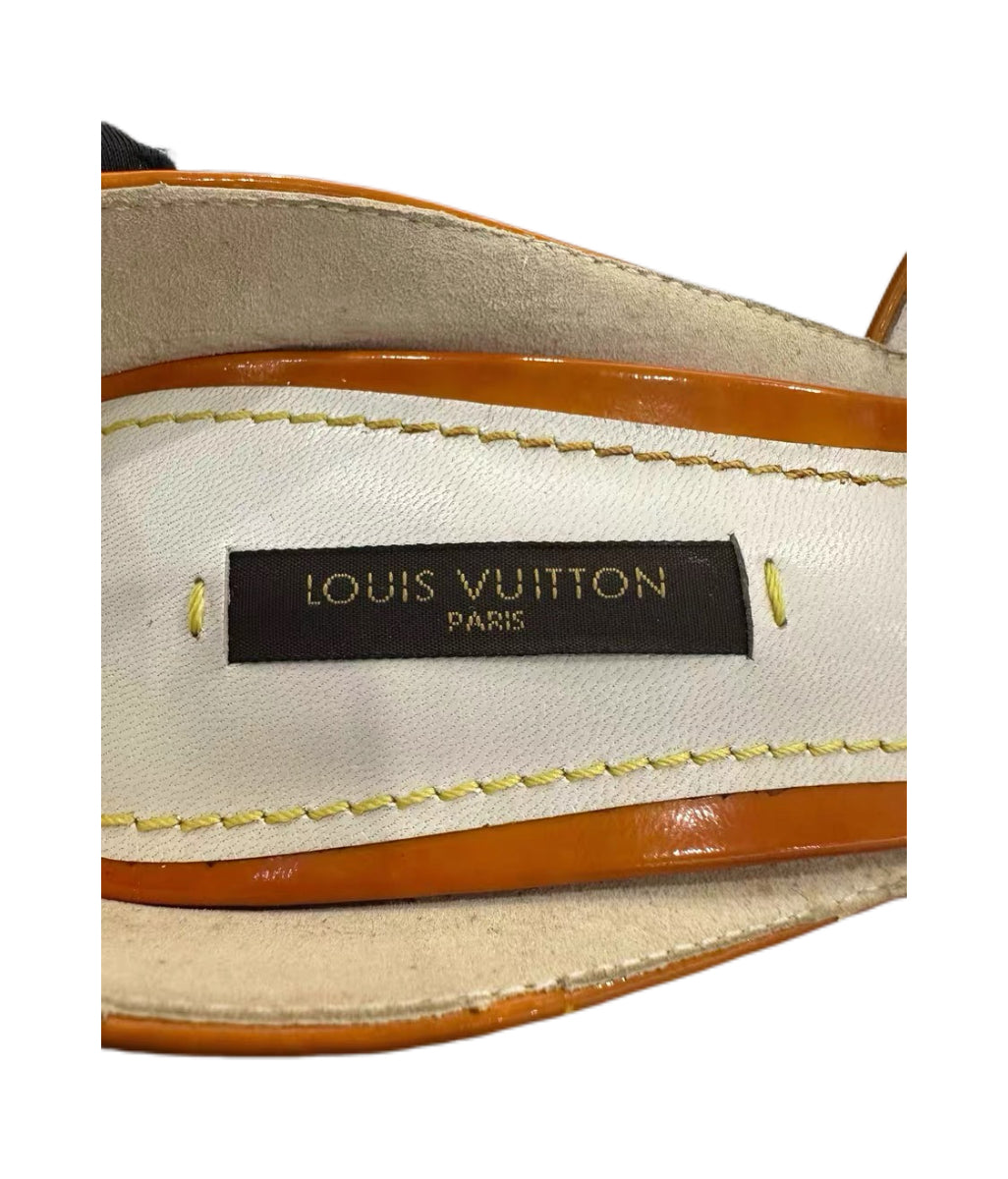Louis Vuitton Murakami Multicolore Wedge Sandals – Y2K White Monogram Canvas Heels