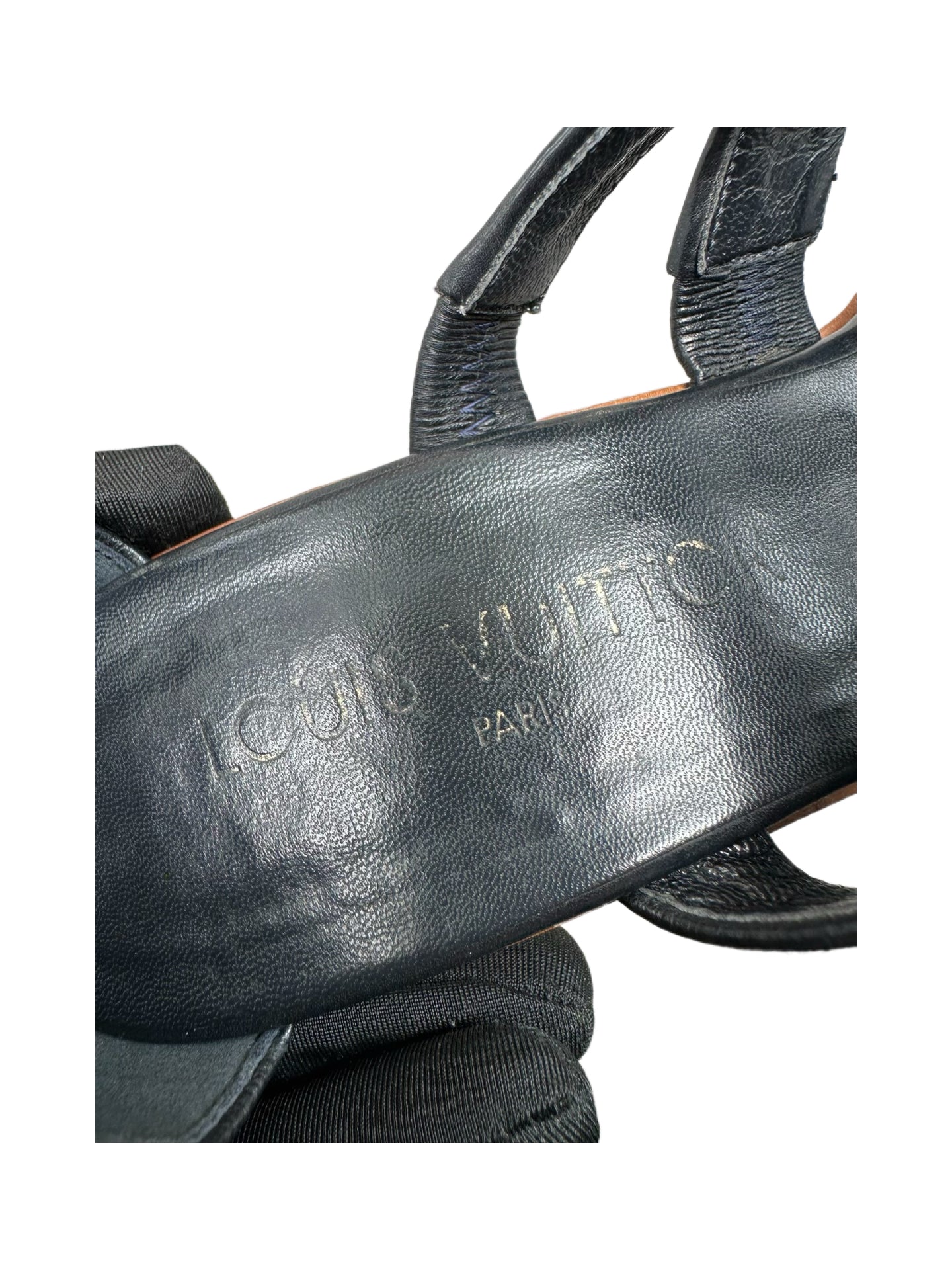 Louis Vuitton Monogram Denim Platform Sandals – Grey Vintage LV Block Heel Sandals