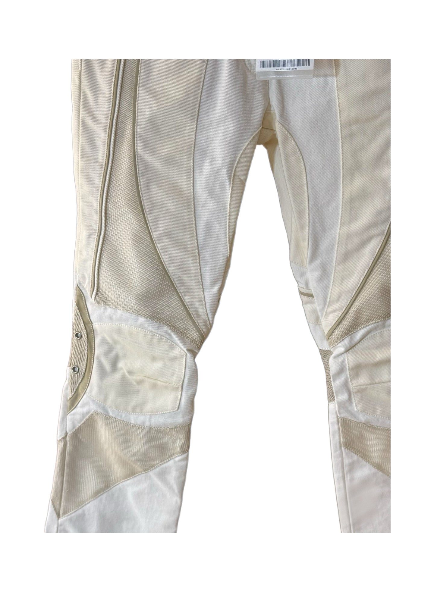 Prada Sport Y2K White Technical Racing Pants Vintage Archive Nylon Cotton Panelled Track Pants