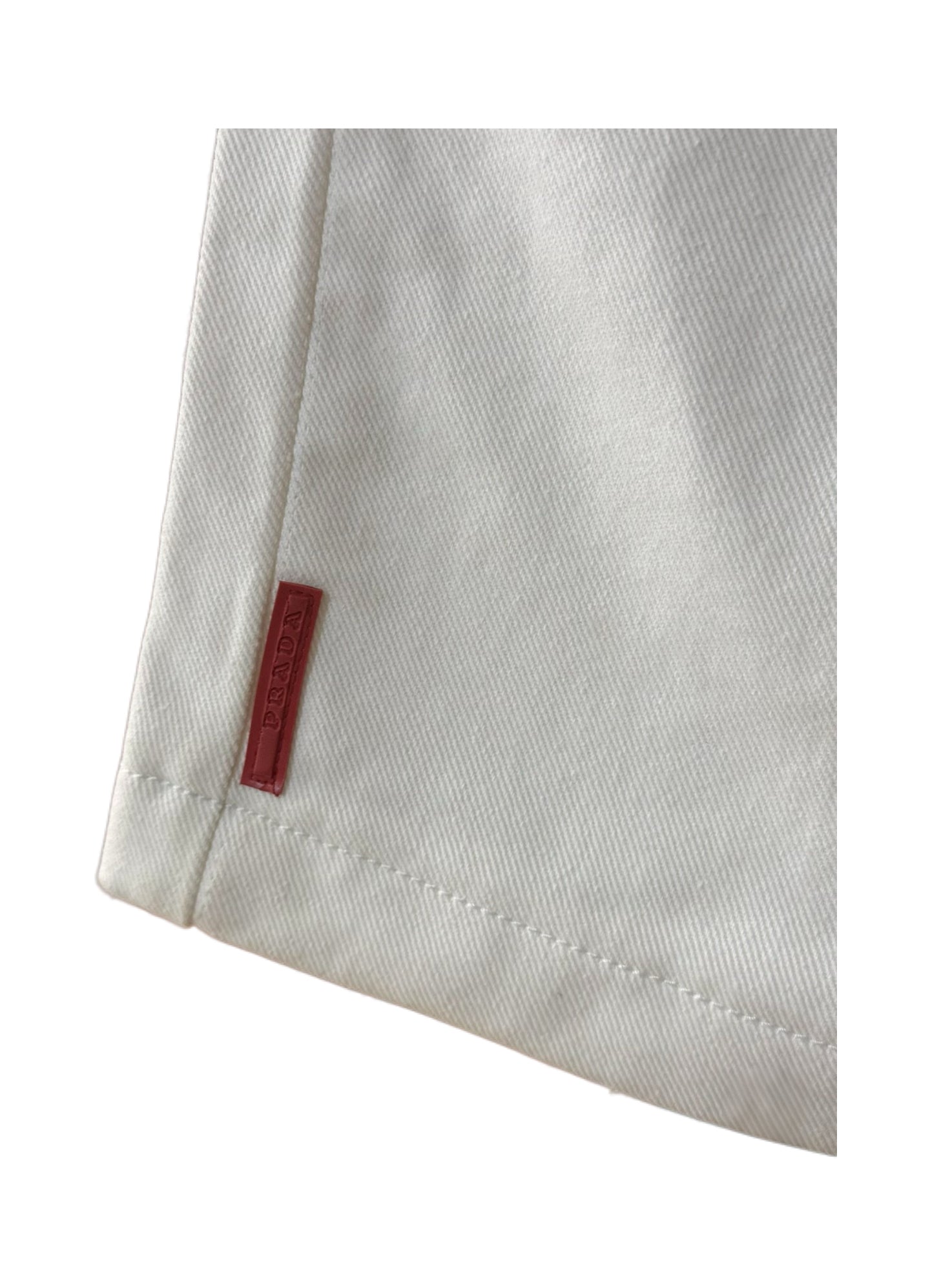 Prada Sport Y2K White Technical Racing Pants Vintage Archive Nylon Cotton Panelled Track Pants