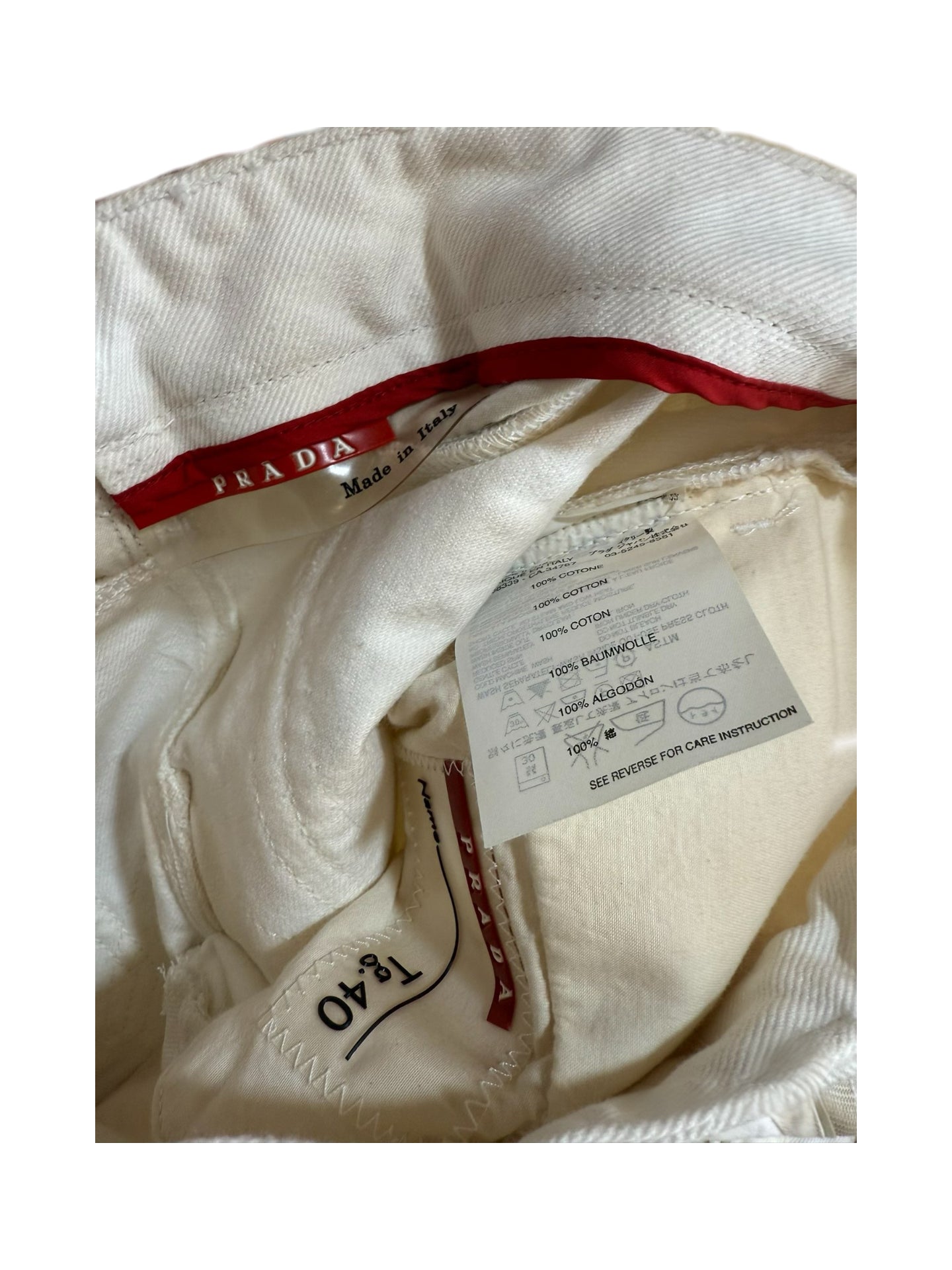 Prada Sport Y2K White Technical Racing Pants Vintage Archive Nylon Cotton Panelled Track Pants
