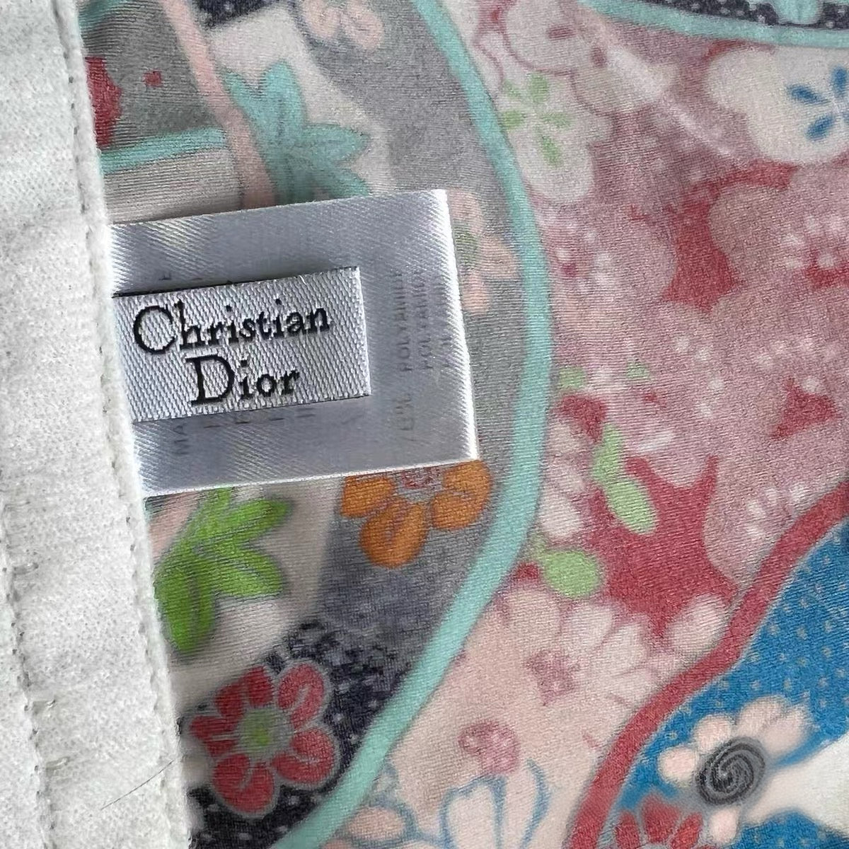 Christian Dior by John Galliano 2001 SS Runway Japanese Fan Print Bustier Corset Top