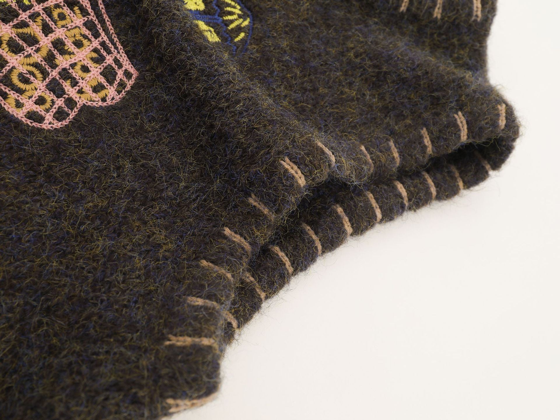 Space Critters Embroidered Wool-Blend Vest – Charcoal Grey