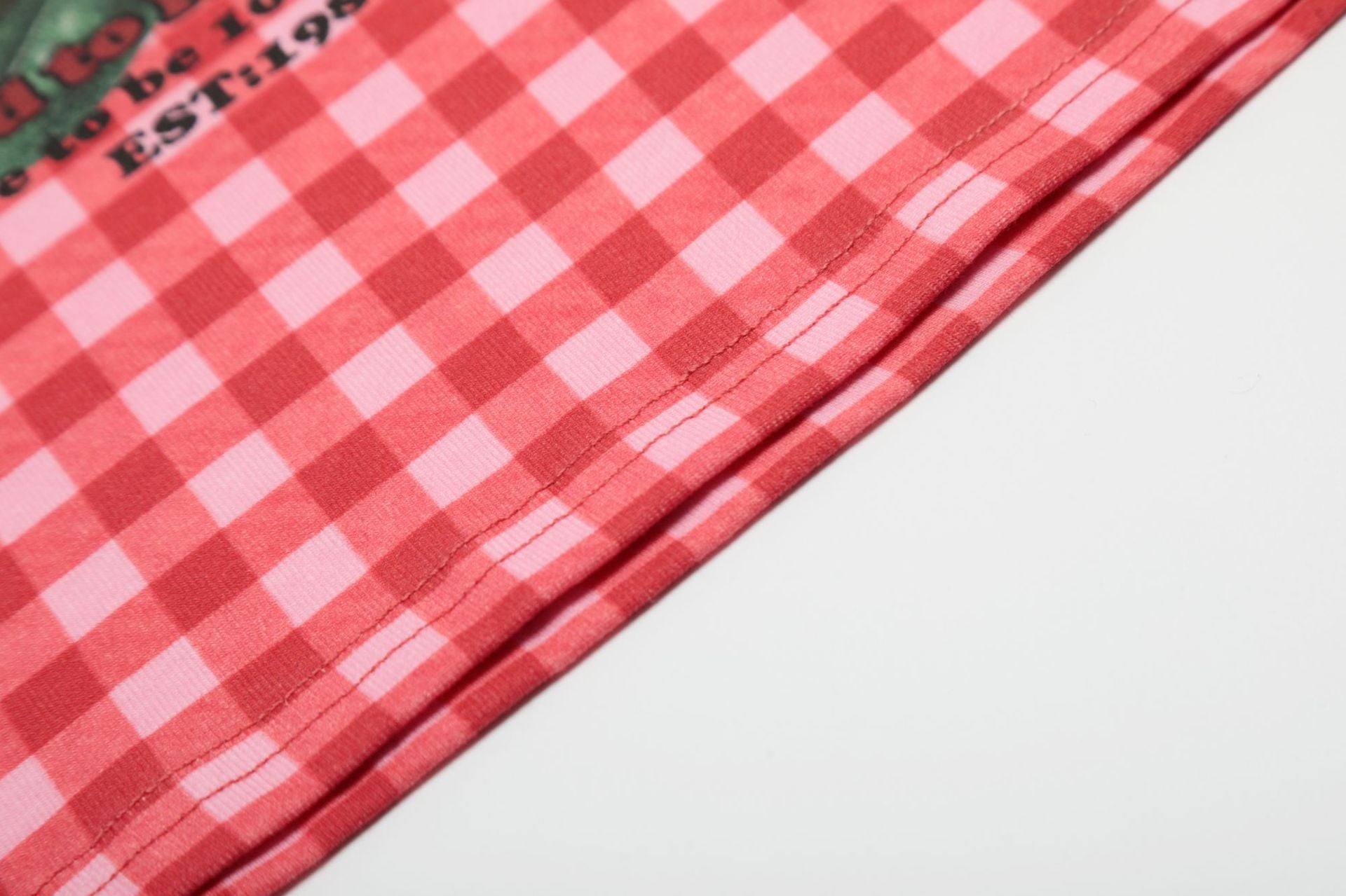 MERSHIER Healthy Fruits Red & White Gingham Short-Sleeve T-Shirt