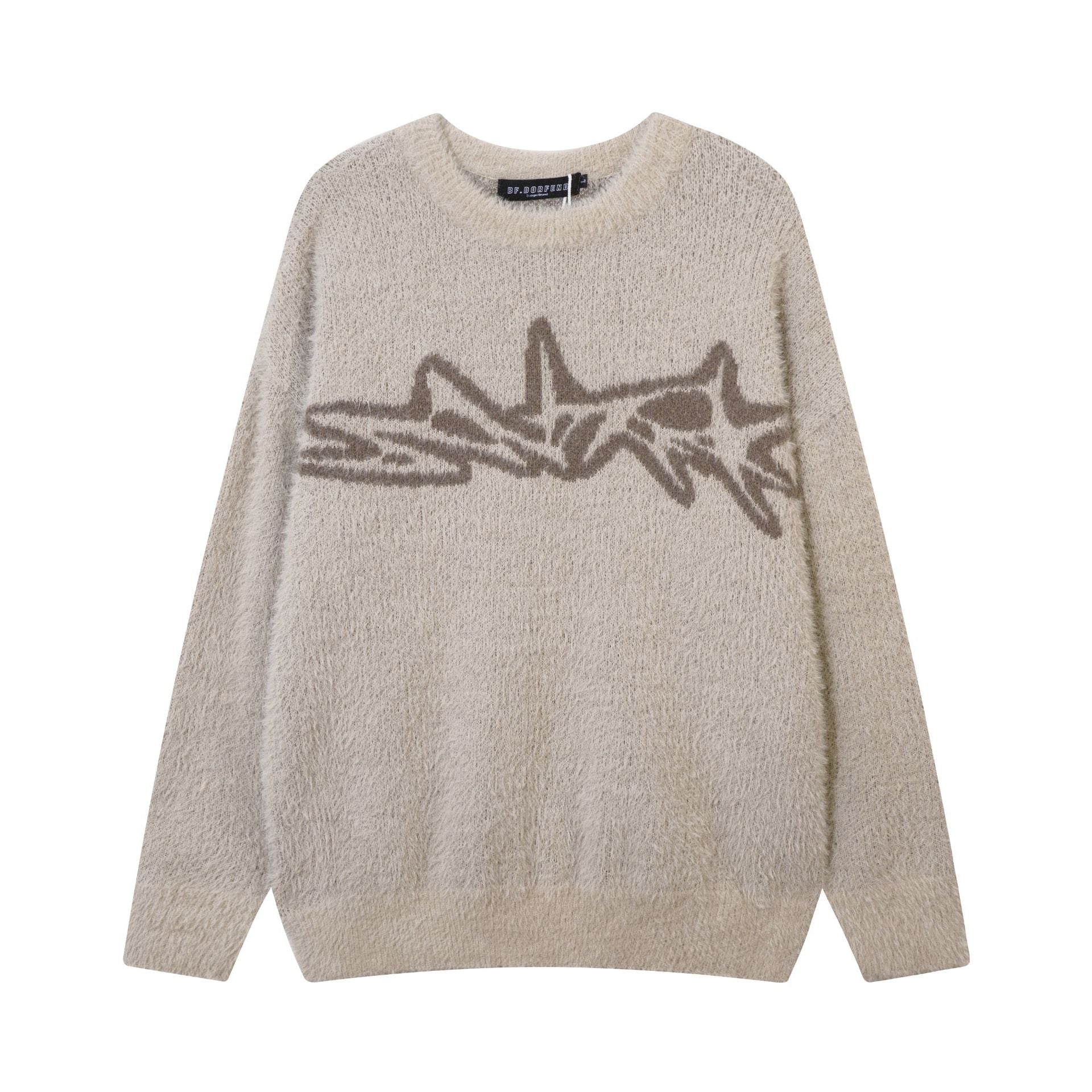 BF.BORFEND Abstract Graphic Mohair-Blend Sweater